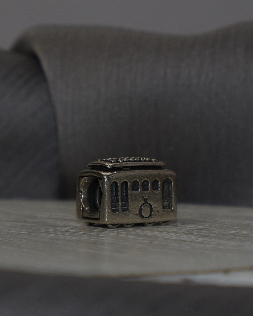 Pandora Sterling Cable Car With Cz Charm 3.9G / 0.3in